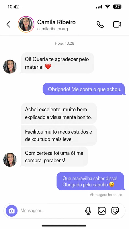 Depoimento de cliente 1